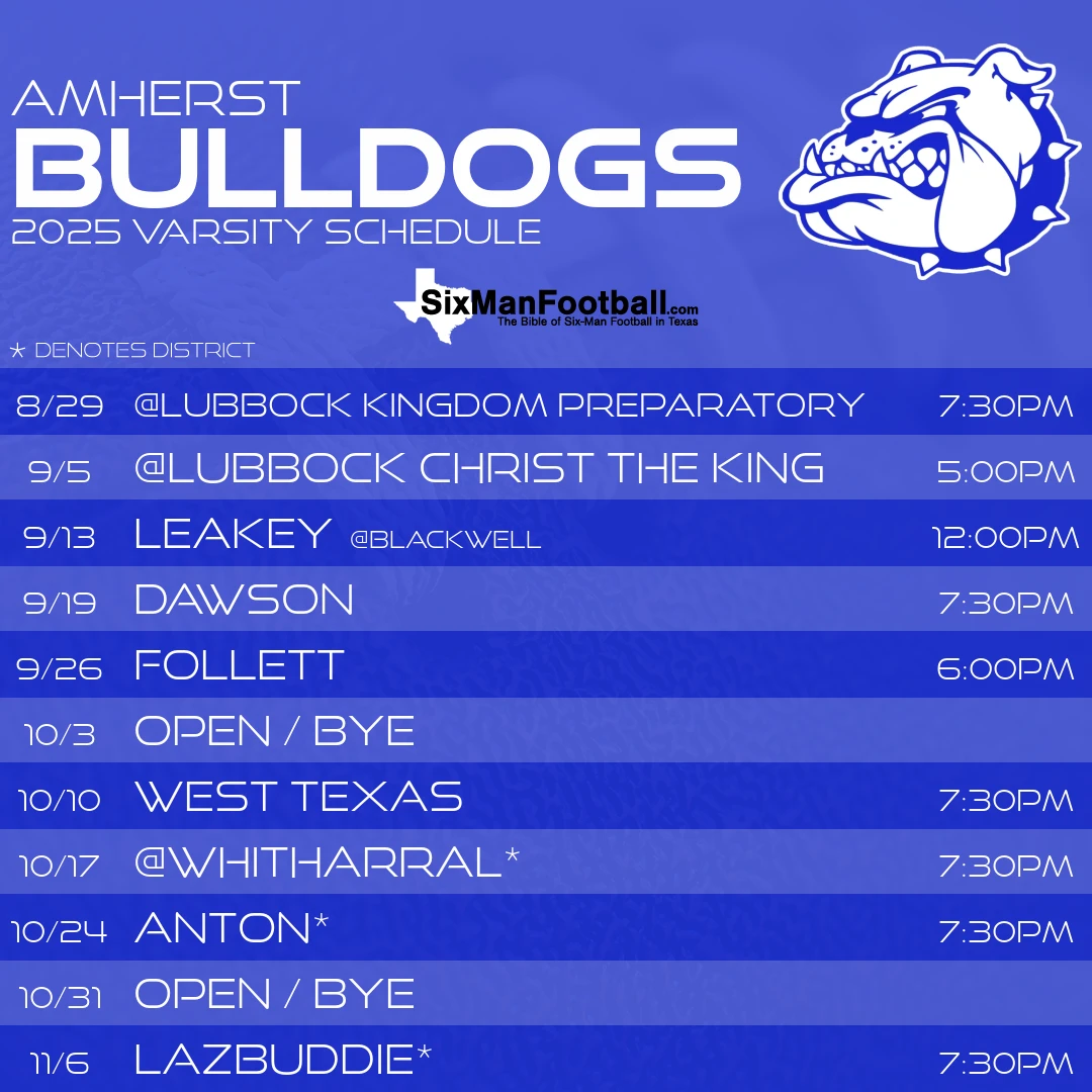 Amherst Bulldogs 2025 football schedule