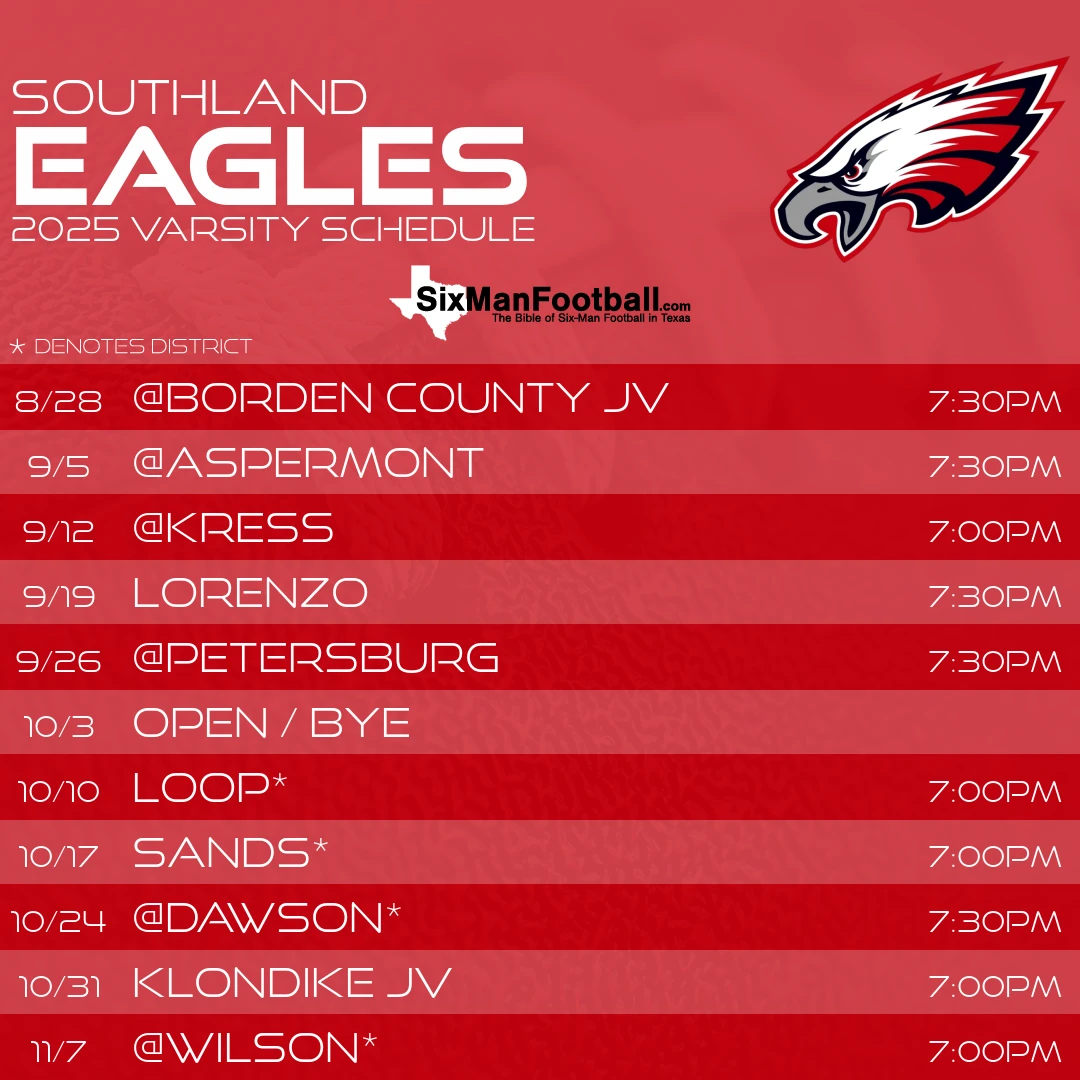Southland Eagles 2025 football schedule