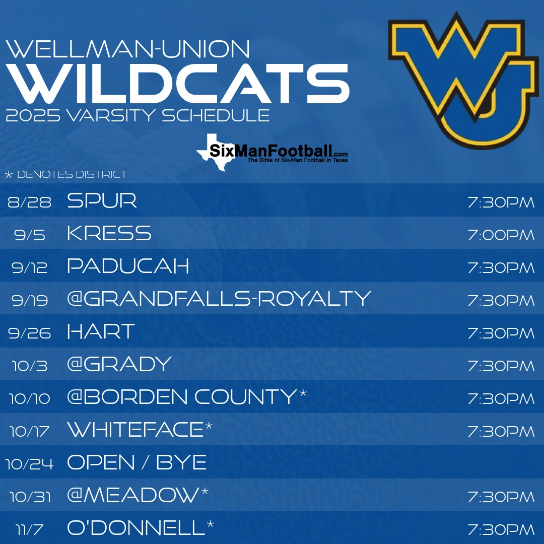 Wellman-Union Wildcats 2025 football schedule