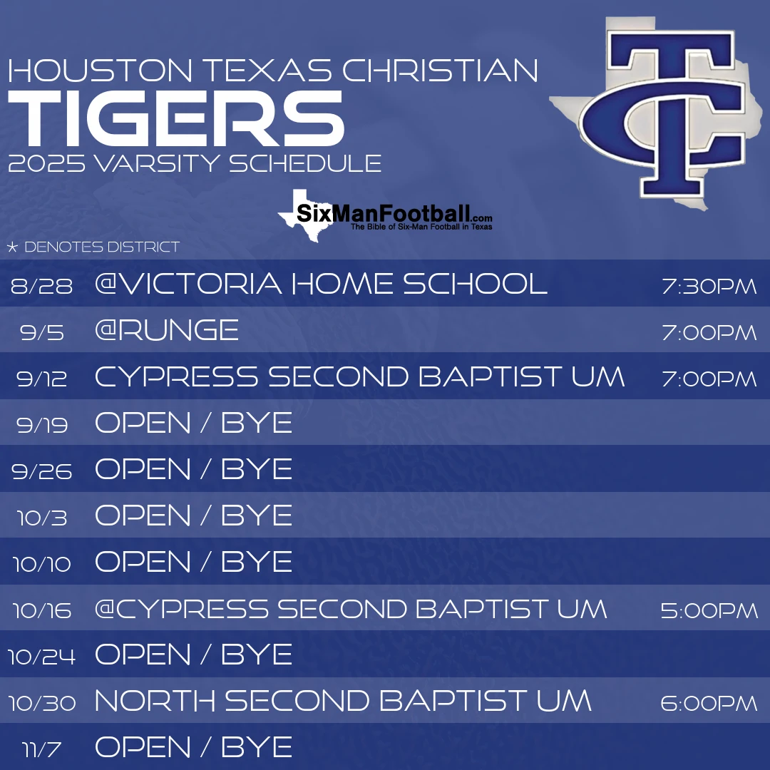 Houston Texas Christian Tigers 2025 football schedule