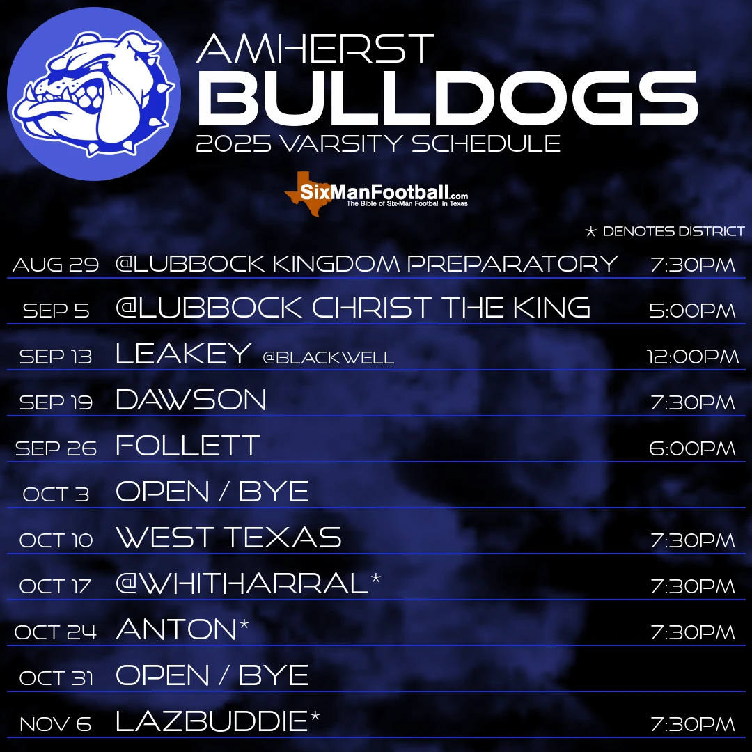 Amherst Bulldogs 2025 football schedule