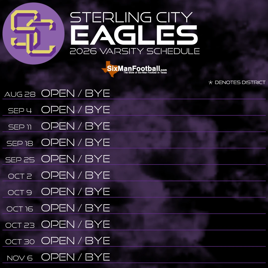 Sterling City Eagles 2026 football schedule