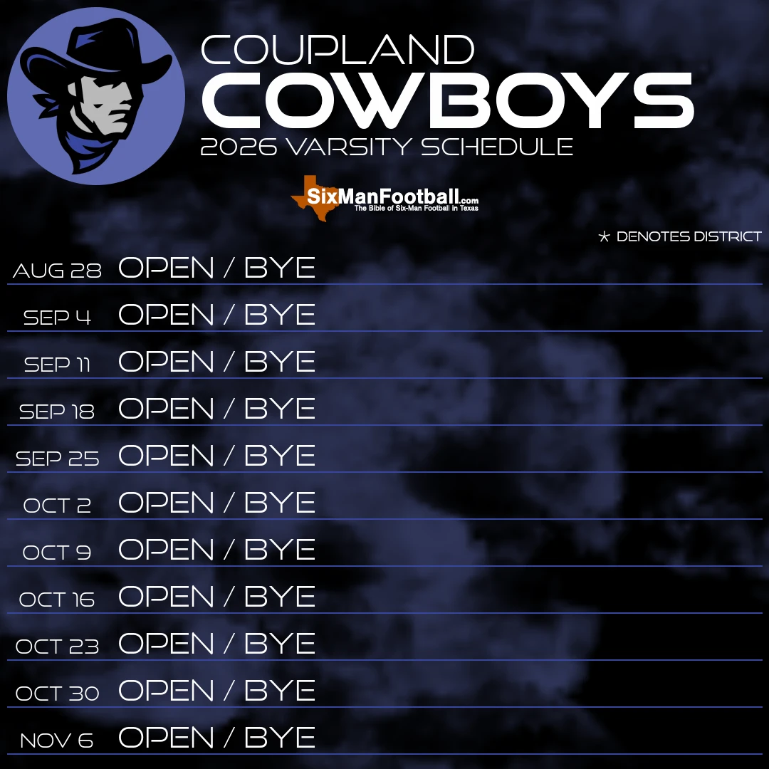 Coupland Cowboys 2026 football schedule