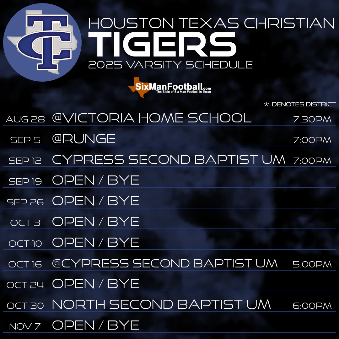 Houston Texas Christian Tigers 2025 football schedule