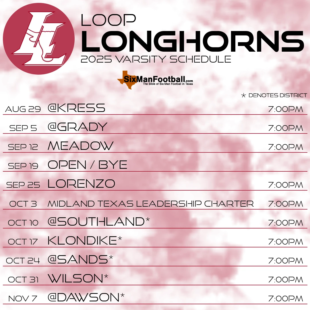 Loop Longhorns 2025 football schedule