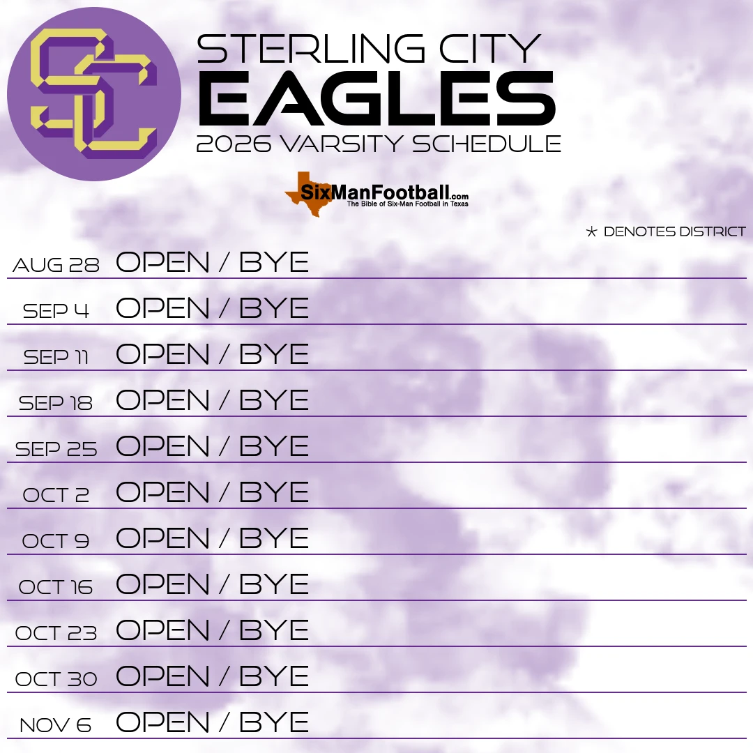 Sterling City Eagles 2026 football schedule