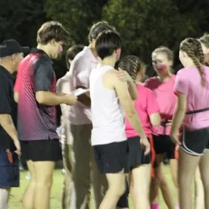 huddle up pink team
